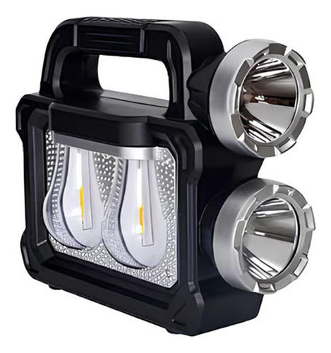 Linterna Led Recargable Solar Usb Cazador Potente 7718