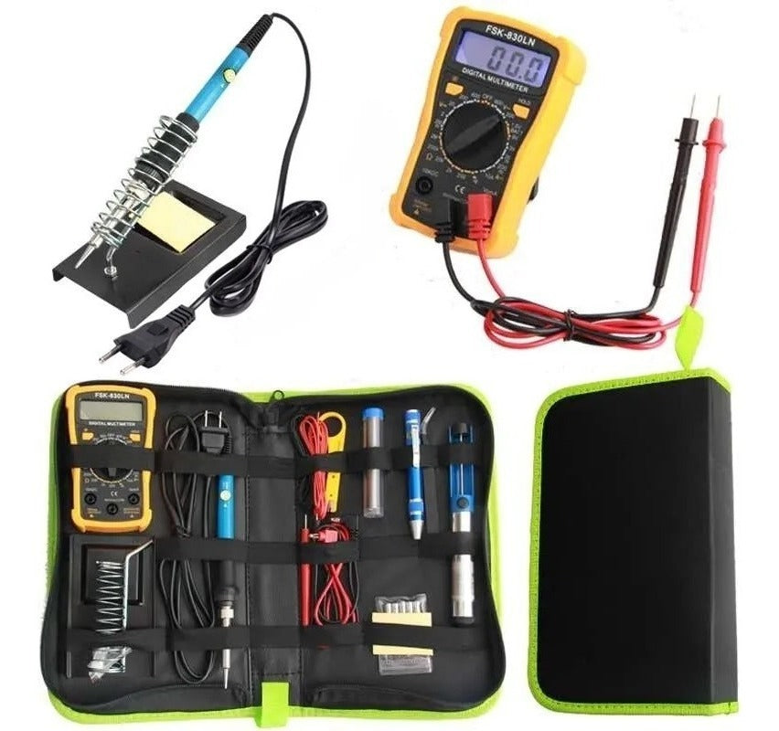 Kit Eléctrico Cautín 60w Regulable 17 Accesorios