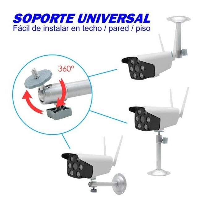 Camara Ip Exterior Inalamabrica Wifi 1080 Hd +soporte