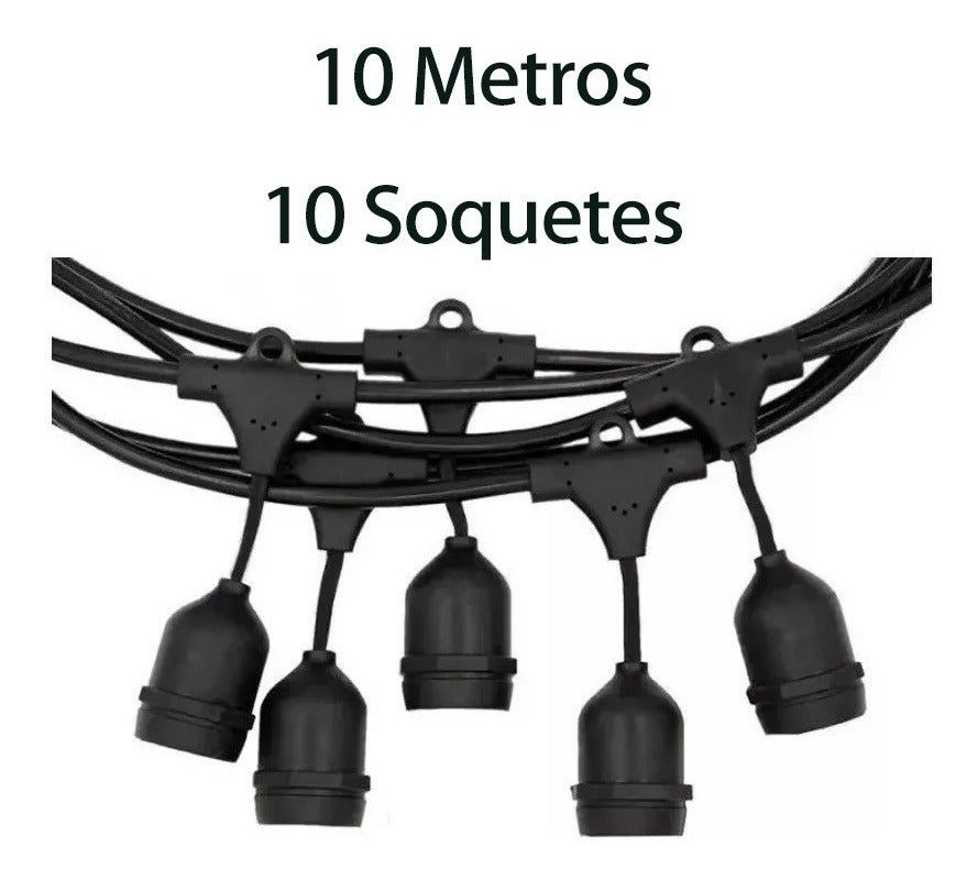 Soquete Guirnalda Terraza Patio Ampolletas Incluidas Decorac