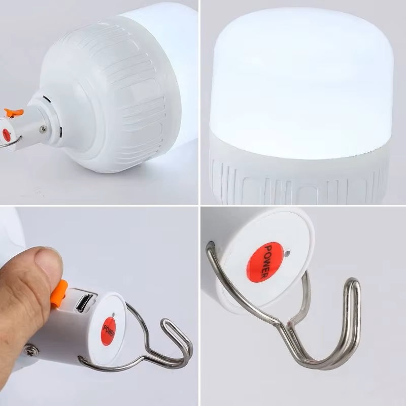 Lámpara Led 20w Recargable Camping Usb Cargador Carpa