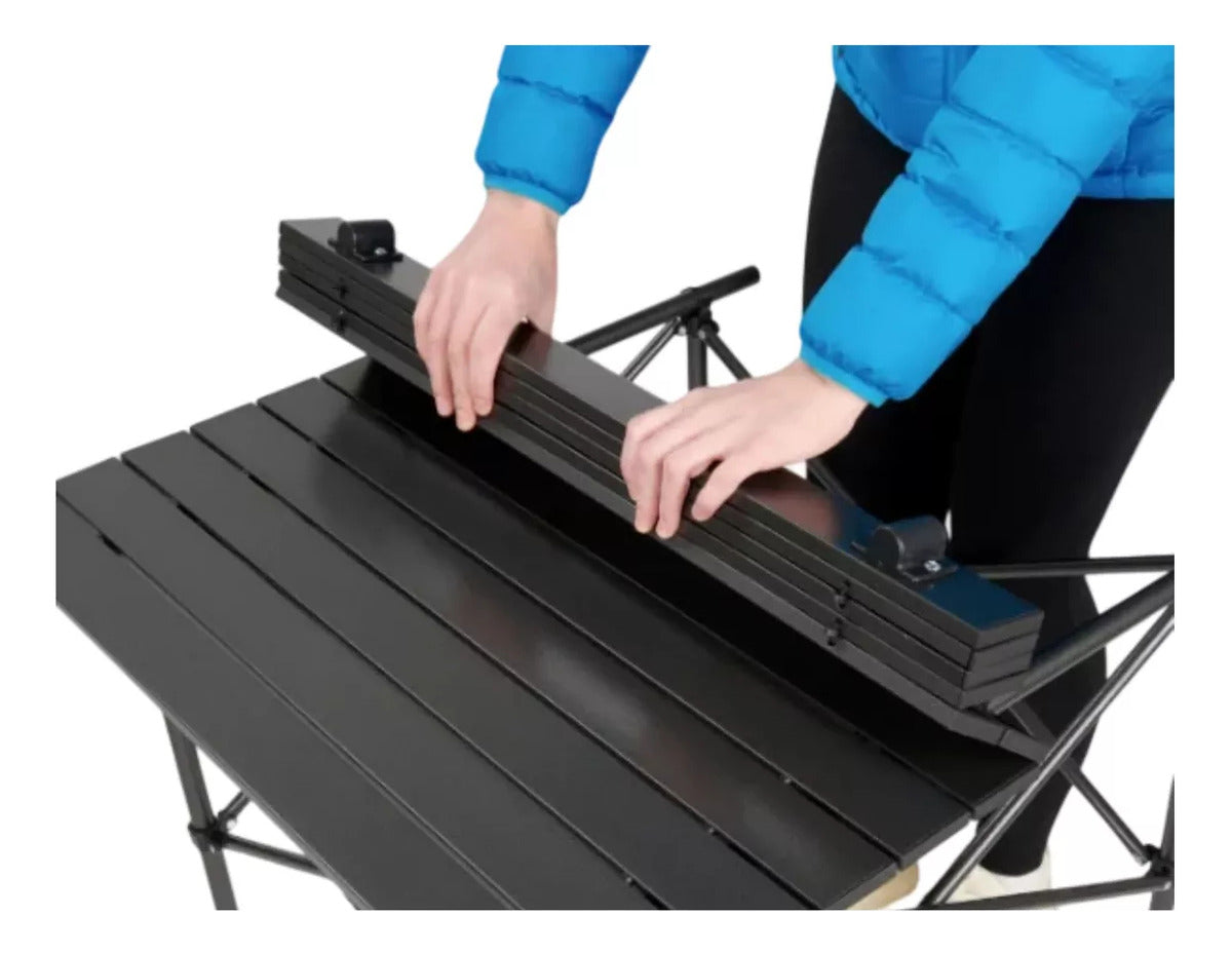 Mesa Plegable Para Camping Portatil De Exteriores Metalico