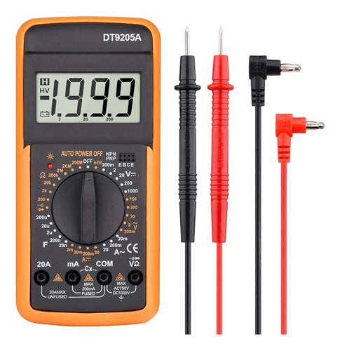 Multimetro Tester Multitester Digital Dt-9205
