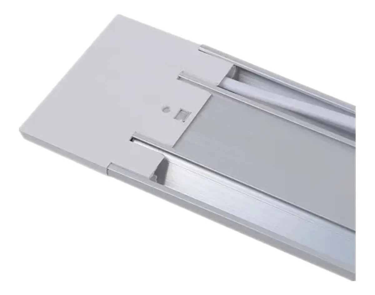 Foco Led Tubo Plano Iluminacion Luz 36w Canaleta 120cm