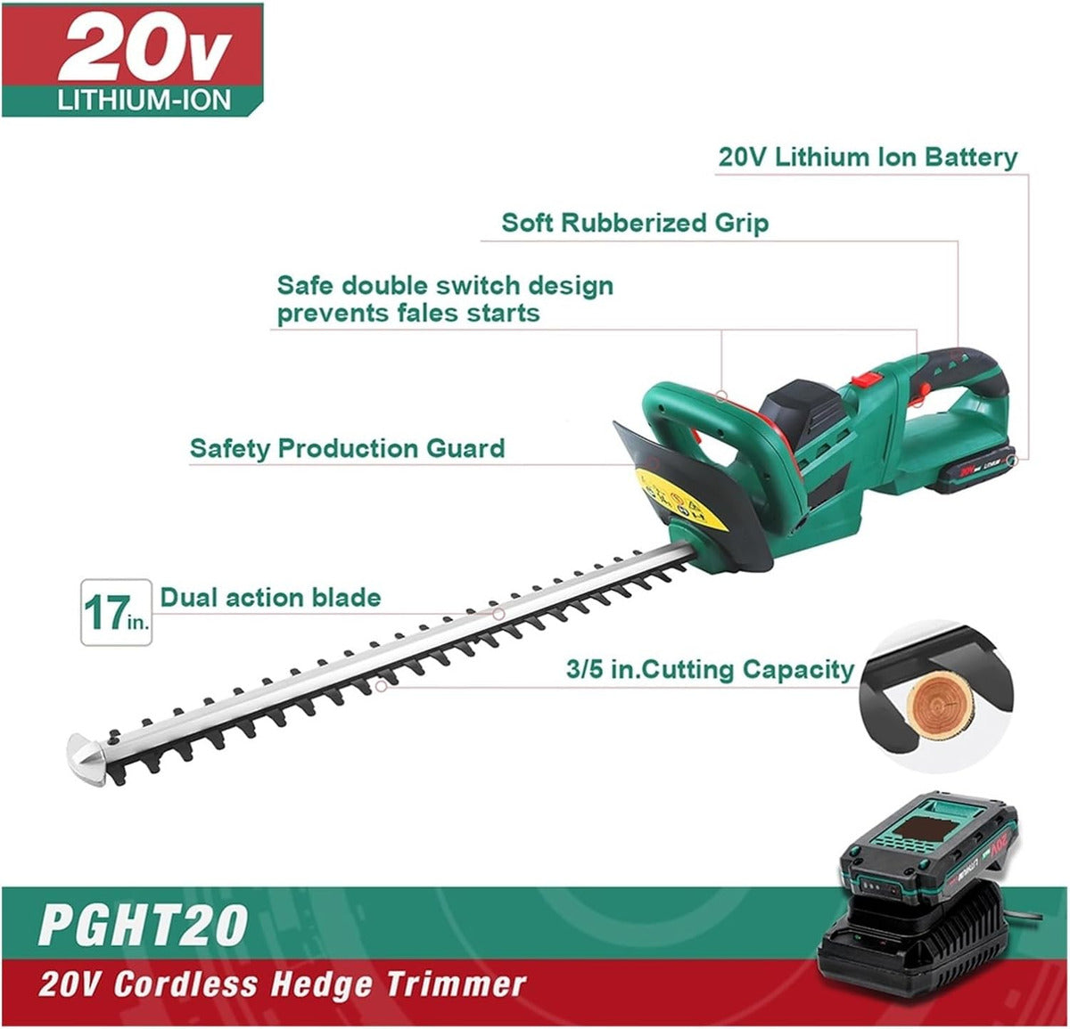 Cortasetos Inalámbrico 168vf Recargable Electrico Cuchilla