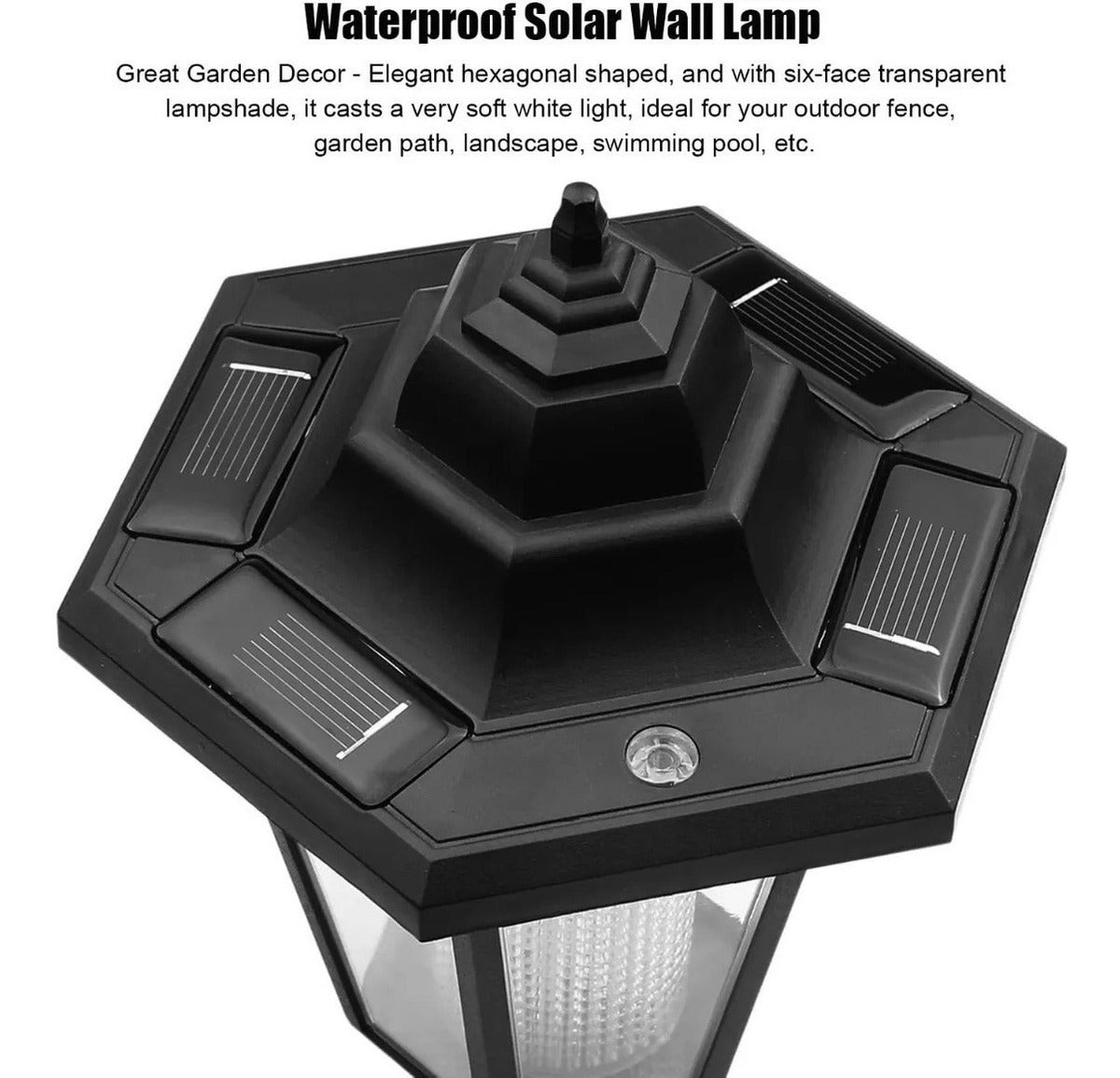 Foco Farol Led Solares Jardin O  Para Pared Luz Calida