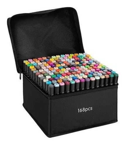Set De 168 Rotuladores Marcadores Plumones Doble Punta
