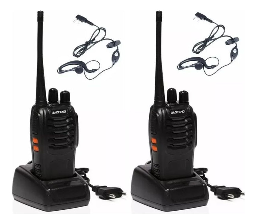 Pack 2 Radio Transmisor Walkie Baofeng 888s Con Manos Libres