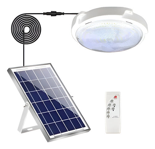 Lampara Plafon Redonda De Techo Solar 200w Blanco Frio