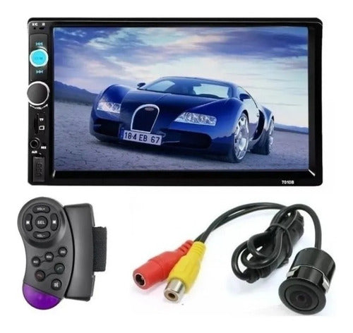 Radio Auto 2 Din Mirrorlink+camara Retroceso+comando Volante