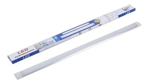 Foco Led Tubo Plano Iluminacion Luz 36w Canaleta 120cm