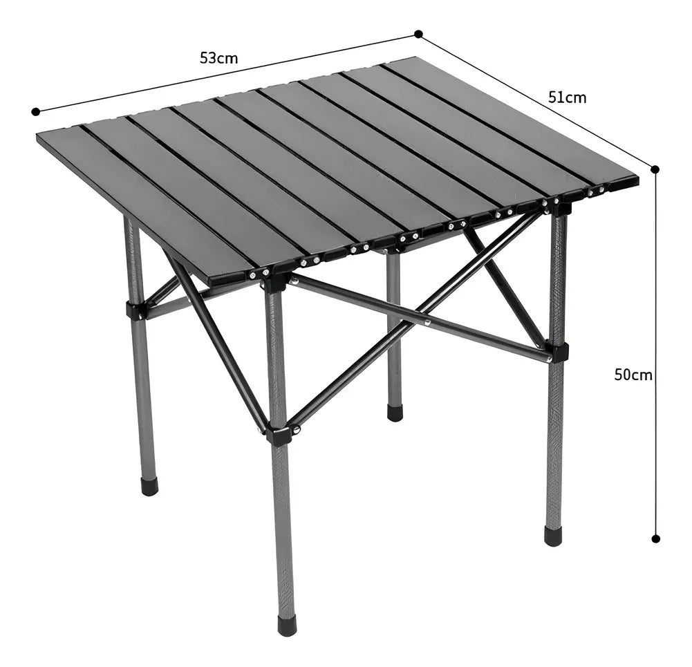 Mesa Plegable Para Camping Portatil De Exteriores Metalico
