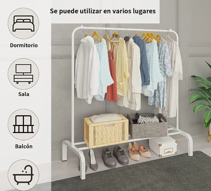 Perchero Exhibidor De Ropa Metálico Resistente