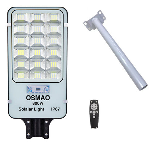太阳能聚光灯 800w 强力户外 LED 灯 + 白色支架