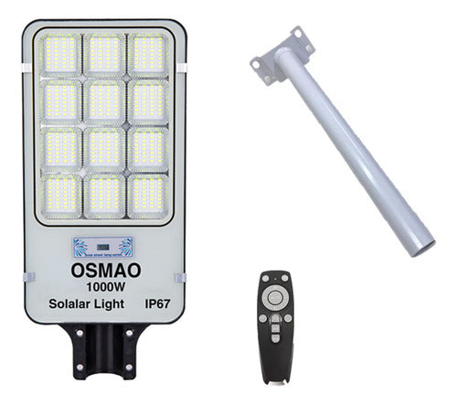 太阳能聚光灯 1000w 强力户外 LED 灯 + 白色支架