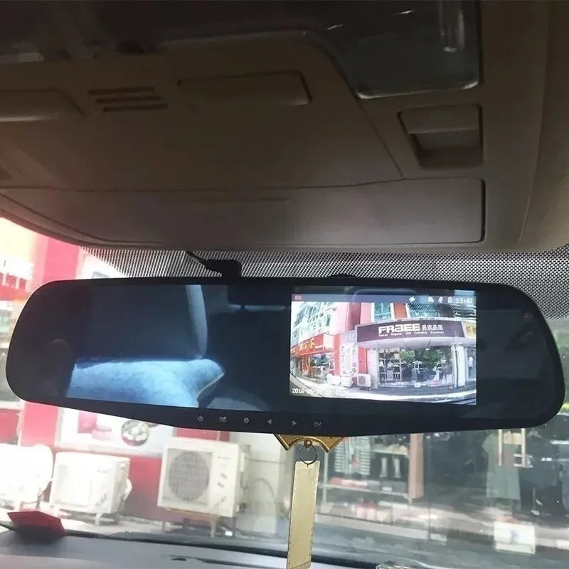 Espejo Retrovisor + Camara Frontal Y Camara Retroceso Hd