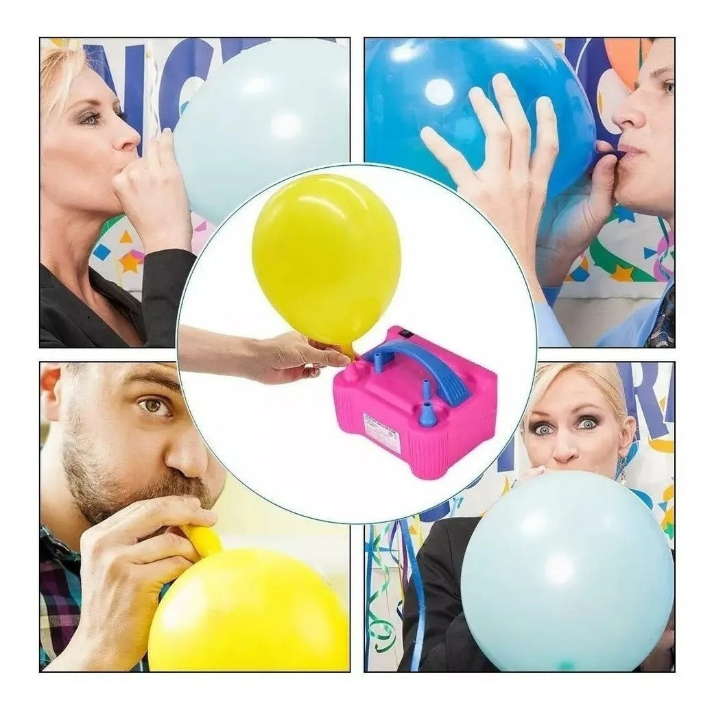 Inflador De Globos Eléctrico 2 Inyectores