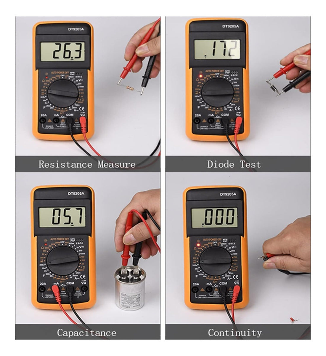 Multimetro Tester Multitester Digital Dt-9205