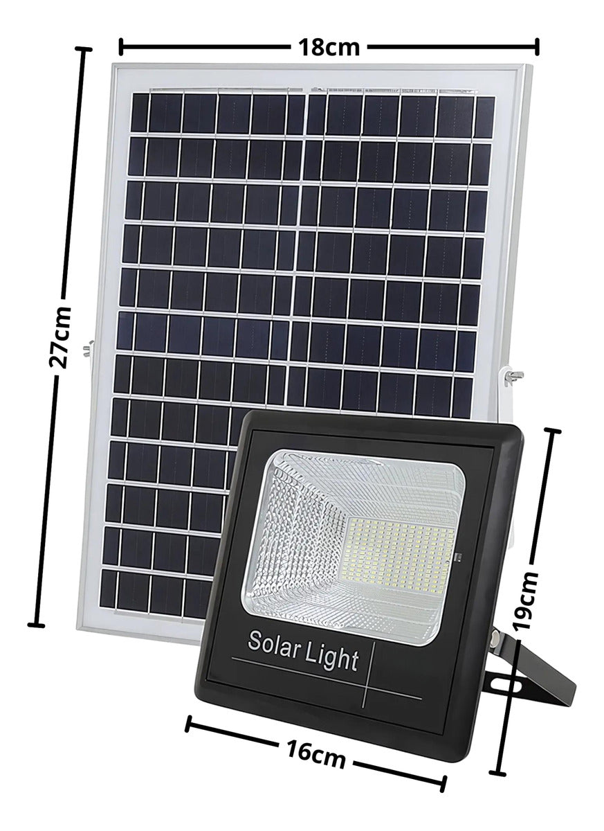 Foco Solar 500w + Panel Solar Y Control Remoto