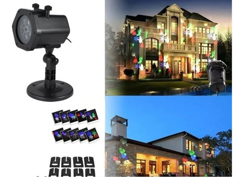 Proyector Led Luces Casa Navidad Fiestas / W018