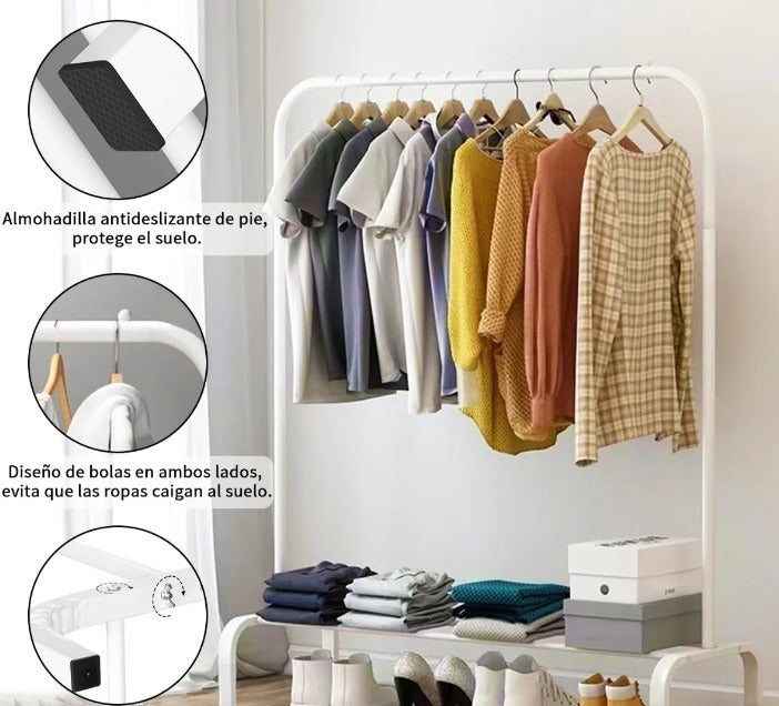 Perchero Exhibidor De Ropa Metálico Resistente