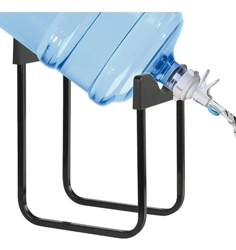 Dispensador De Agua Portátil Con Estante Para Galón Negro