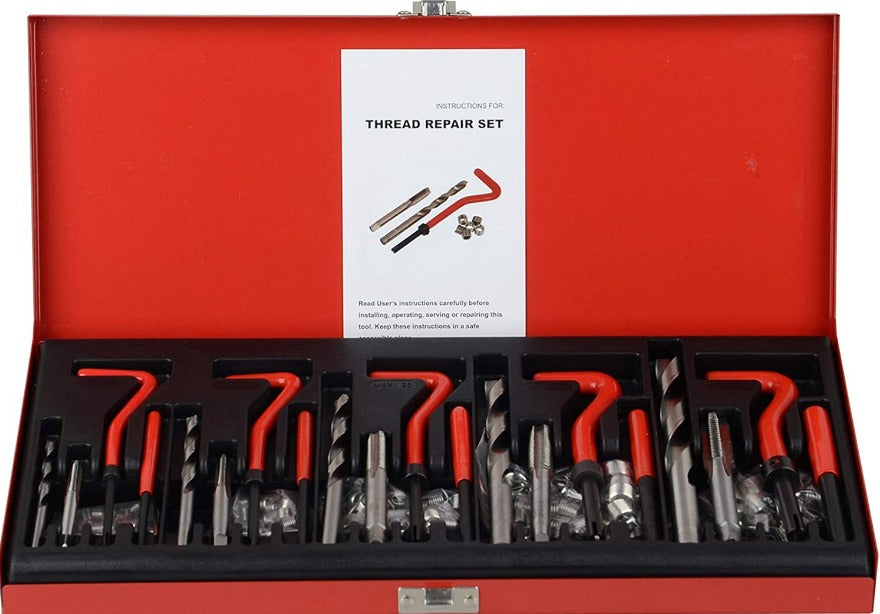 Kit 131 Insertos Helicoil Reparacion Hilos Dañados