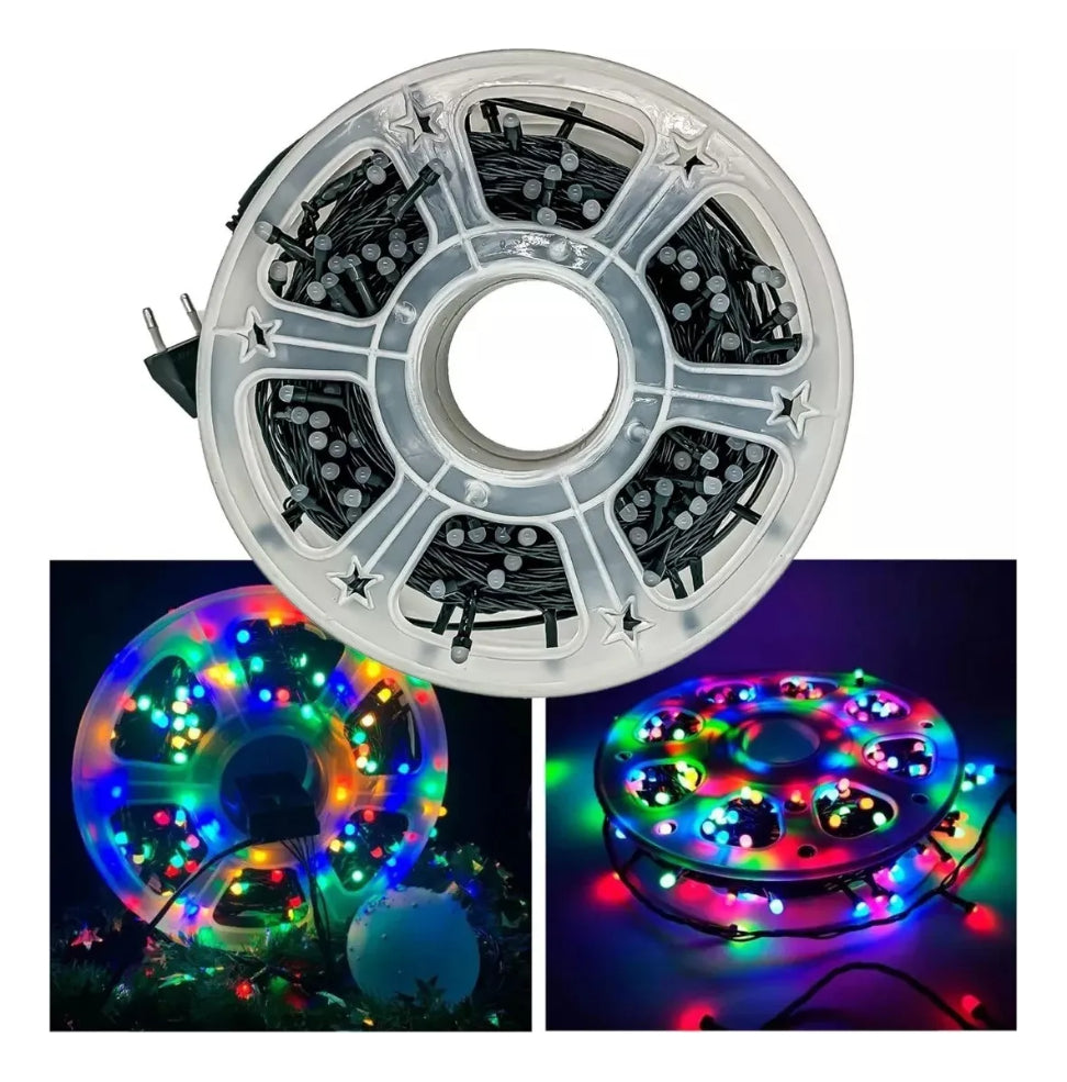 Rollo Luces De Navidad / Luces Led De 50 Metros Corriente