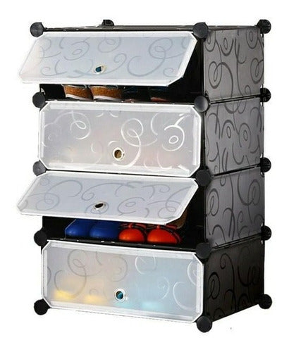 Zapatero Organizador 4 Pisos Estante Zapatos Para 8 Pares