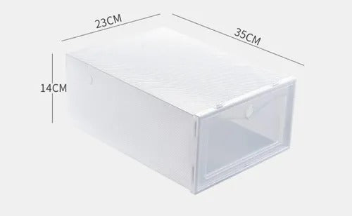 Pack 6 Organizador De Zapatos Caja Organizadora Transparent