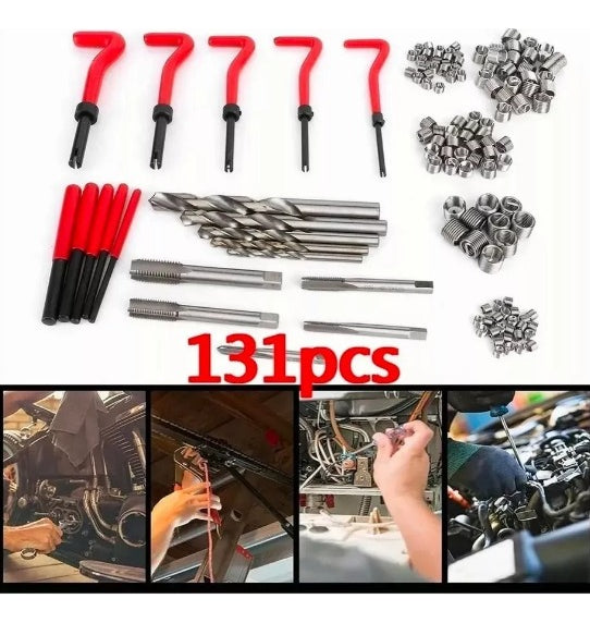 Kit 131 Insertos Helicoil Reparacion Hilos Dañados