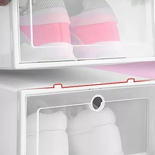 Pack 6 Organizador De Zapatos Caja Organizadora Transparent