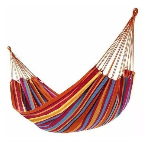 Hamaca 1 Plaza Colgante 80x190cm Hasta 100kg Rojo Multicolor