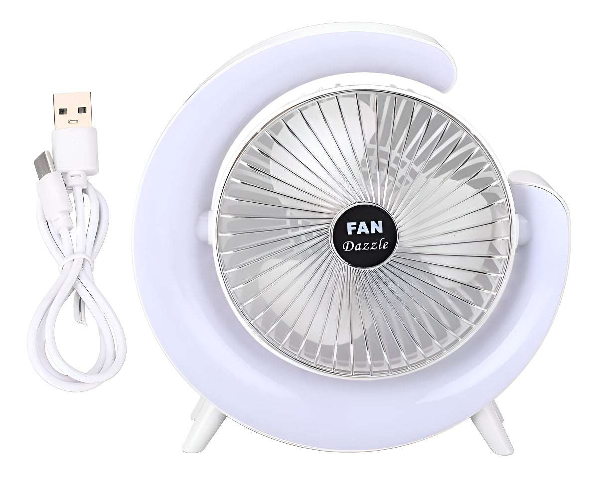 Ventilador Mini Escritorio Usb Portatil Ventilador Mesa Blanco