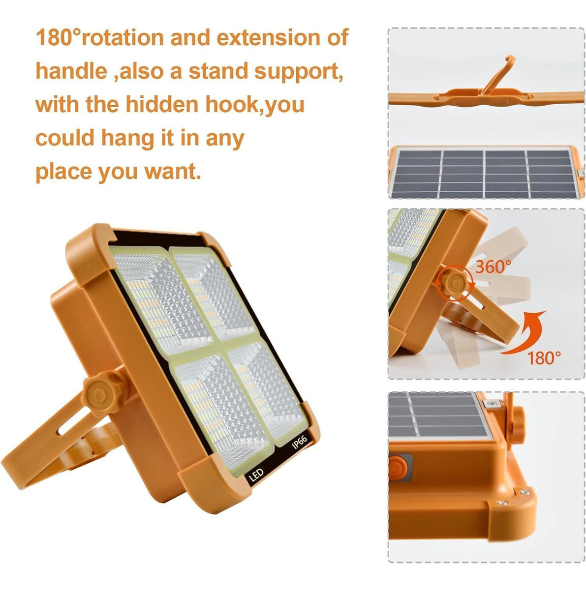 Lampara De Emergencia Foco Solar Recargable Led Camping