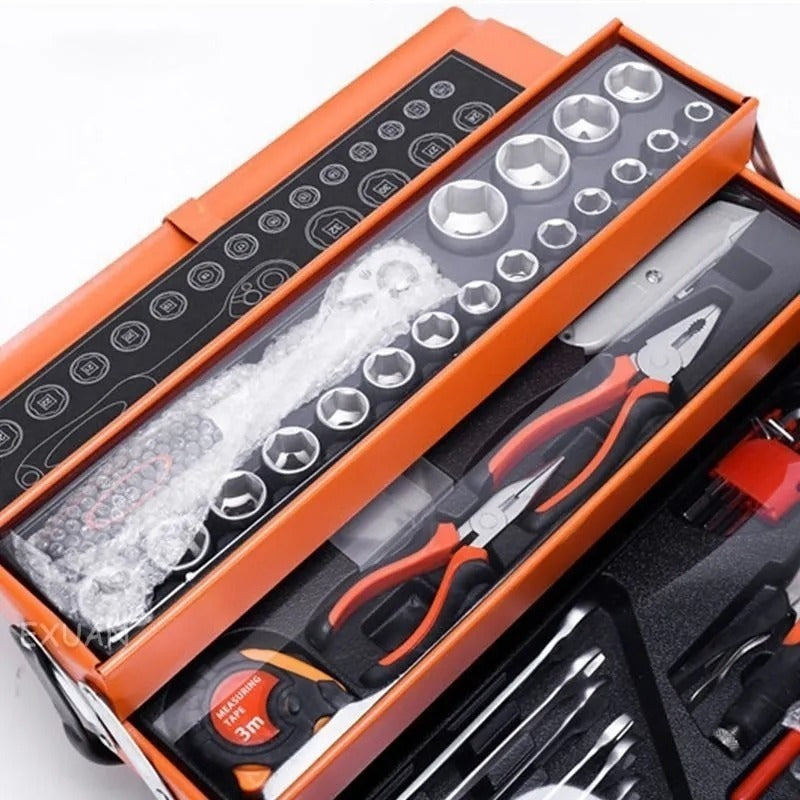 Caja De Herramientas Set 85 Pieza Plegable 5 Niveles Metal